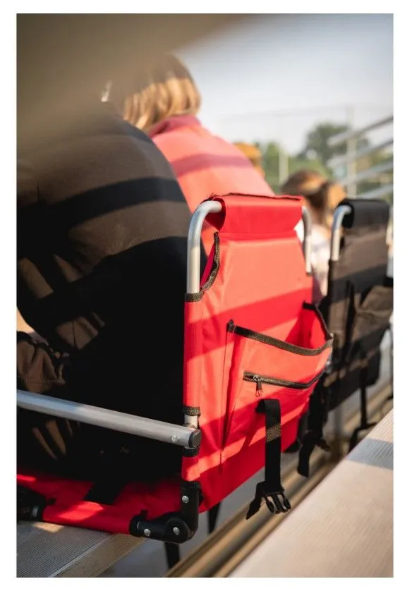STADIUM SEAT WITH ARMS - RED